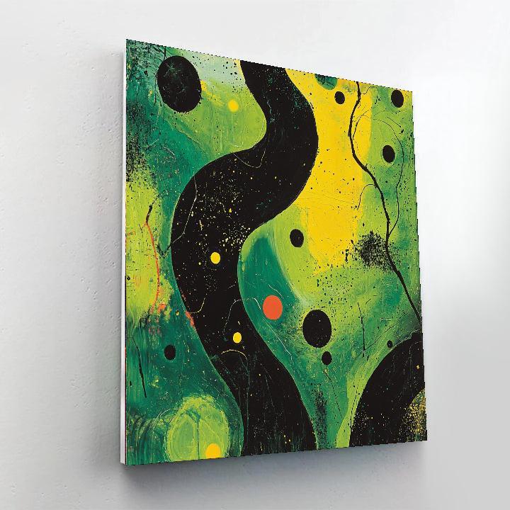 Joan Miró Inspired Enchanted Nature  Number Painting