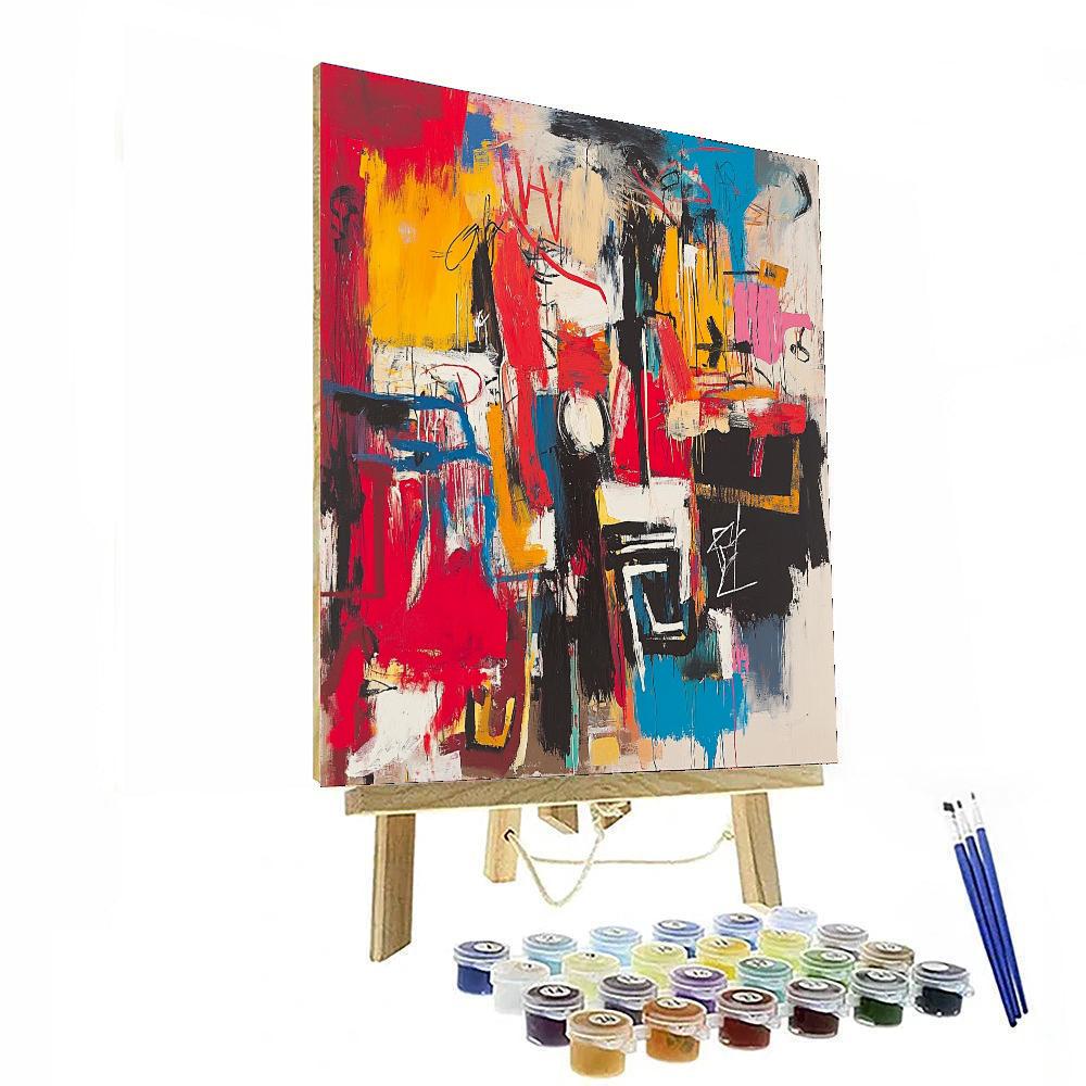 Jean-Michel Basquiat Inspired Tension Of Colors  Paint By Numbers