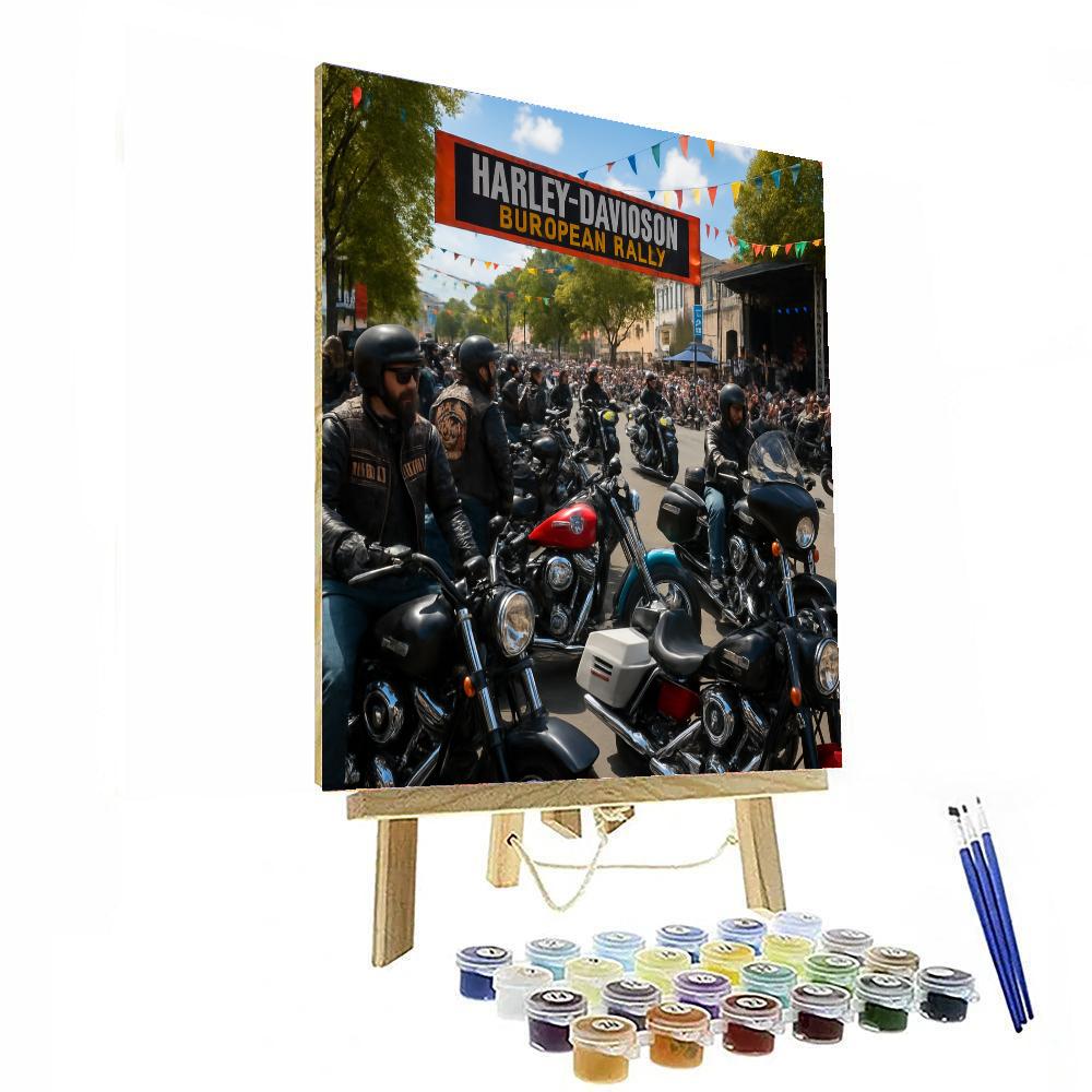 Harley Davidson European Rally Paint By Numbers Kits