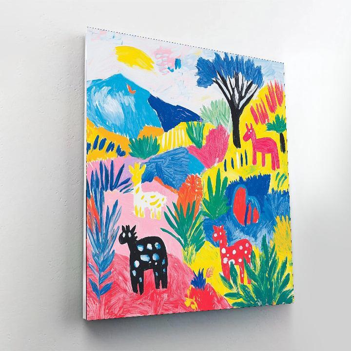 Basquiat Inspired Vivid Animal Kingdom  Painting By Numbers Kit
