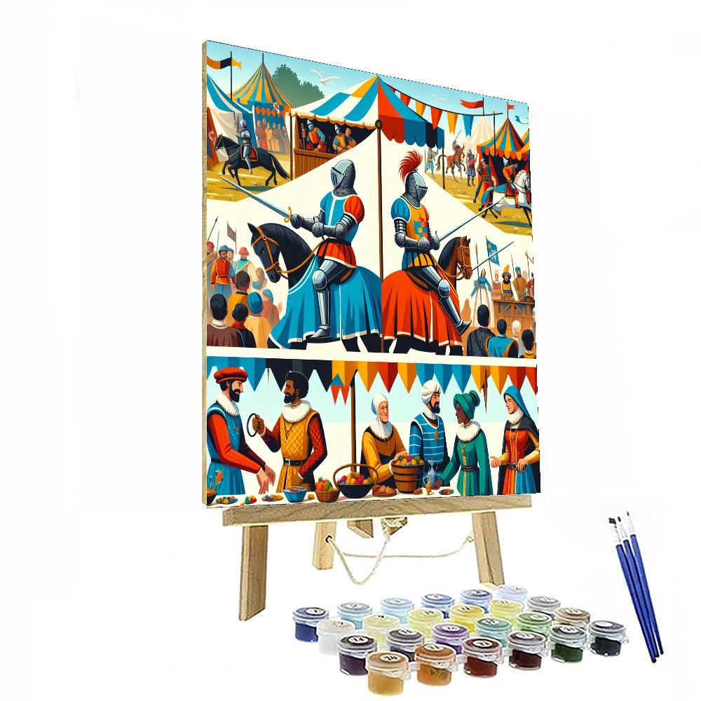 Medieval Festival Fair Paint By Number