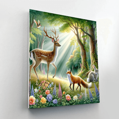 Charming Woodland Animals Paint By Numbers