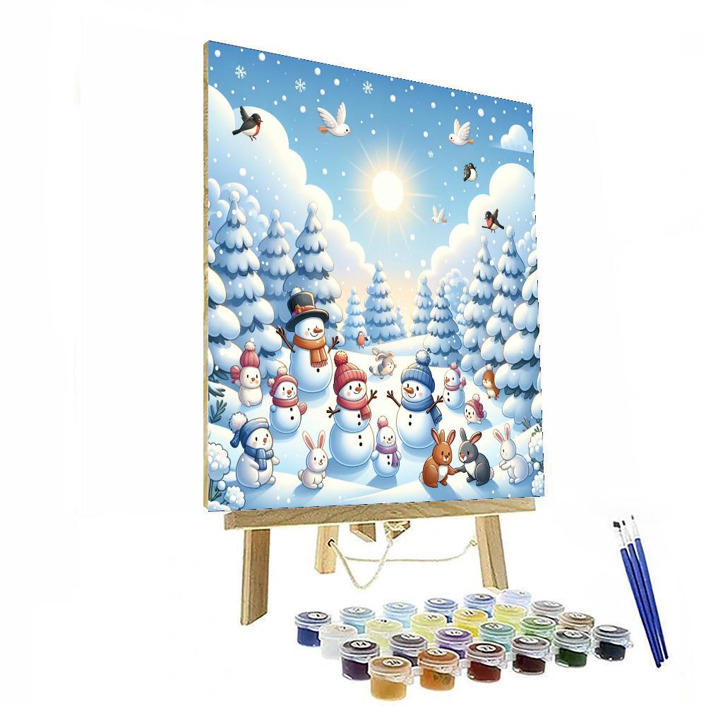 Bright Winter Wonderland Painting Number Kit