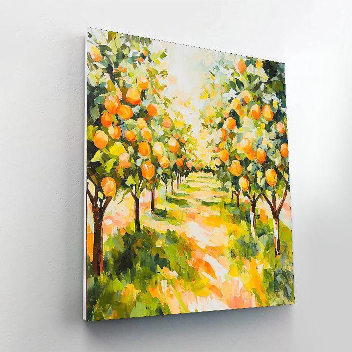 Paul Cézanne Inspired Luminous Orchard Dreamscape  Paint By Numbers Art