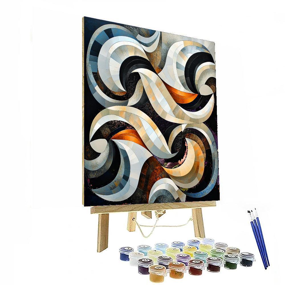 M.C. Escher Inspired Perceptual Dance  Number Painting