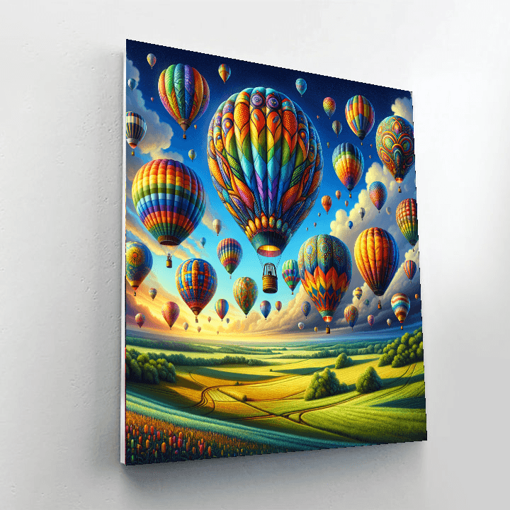 Whimsical Hot Air Balloon Festival - DIY Painting By Numbers Kit