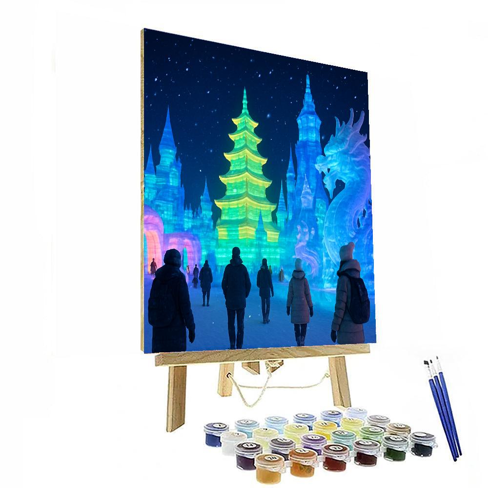 Harbin Ice And Snow Sculpture Festival - Harbin Painting By Numbers Kit
