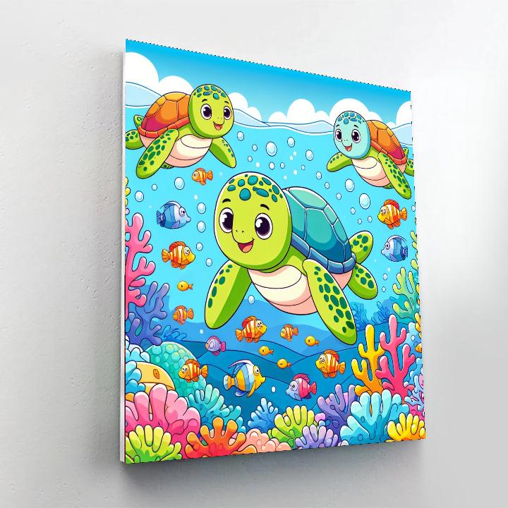 Sassy Sea Turtles Paint By Numbers Kits