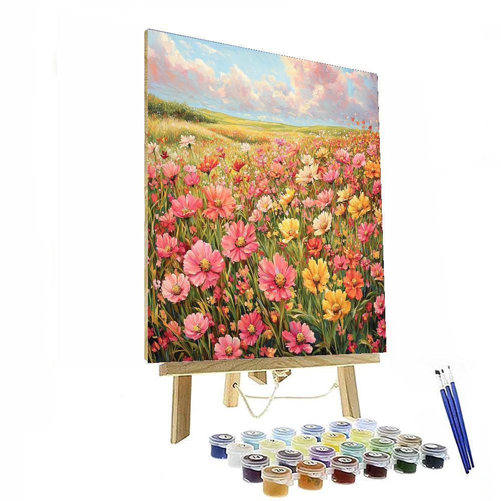 Georgia O'Keeffe Inspired Enchanted Floral Field  Paint By Numbers