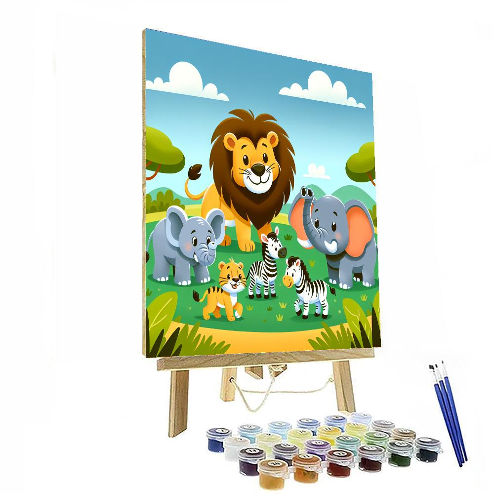 Exciting Safari Painting By Numbers Kit