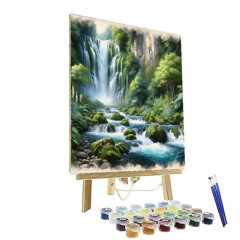 Meditative Zen Waterfall Paint By Color
