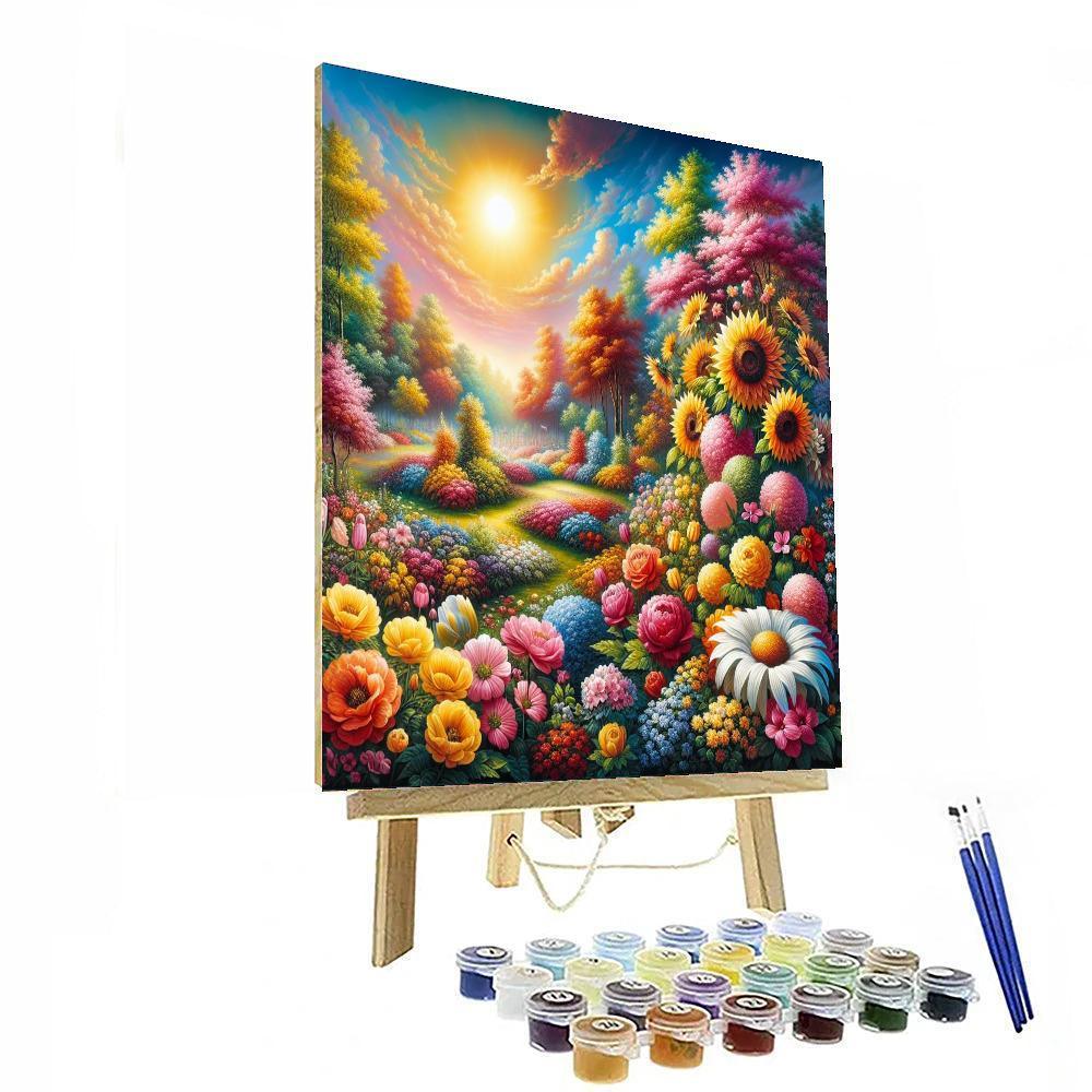 Vibrant Garden Symphony Numbered Painting Kits