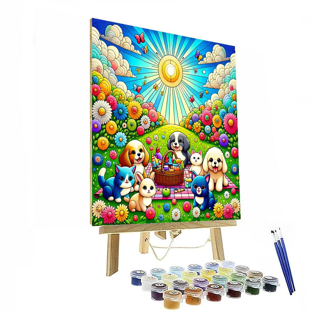 Cuddle Party At The Park Paint By Numbers Kits