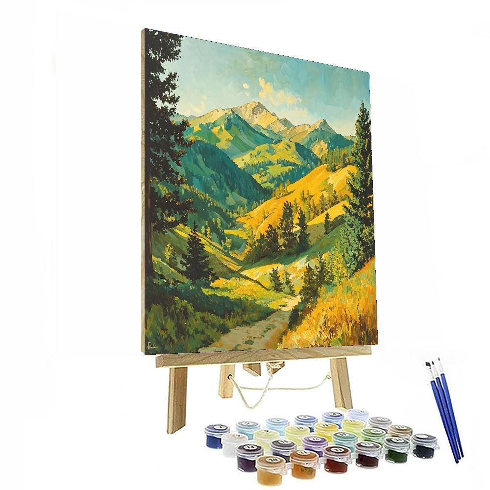 Paul Cézanne Inspired Luminous Mountain Range  Painting By Numbers Kit