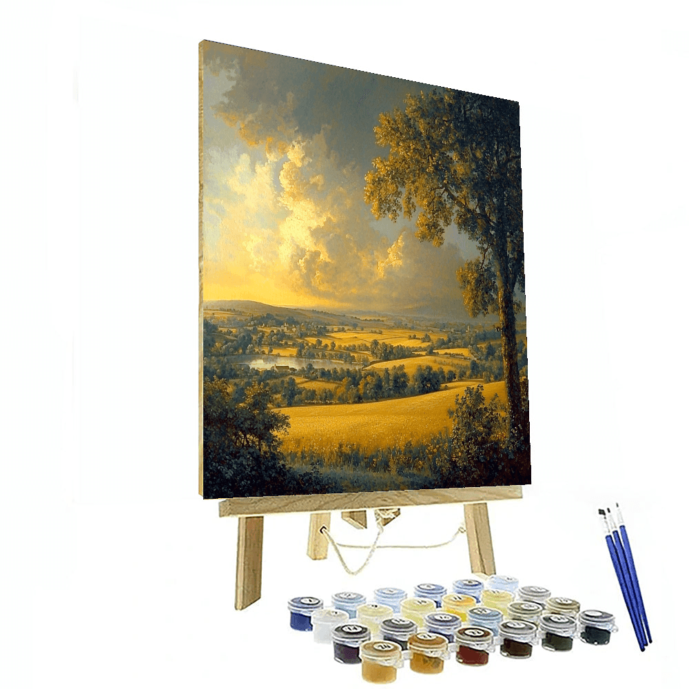 Thomas Gainsborough Inspired Golden Harvest Field  Paint By Numbers Art