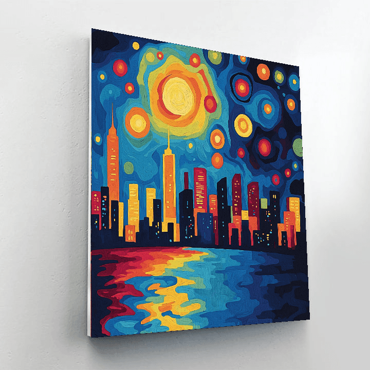 Henri Matisse Inspired Melodic City Nights  Paint By Numbers Art