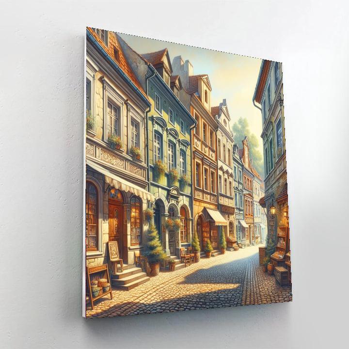 Charming Old Town Streets DIY Paint By Numbers