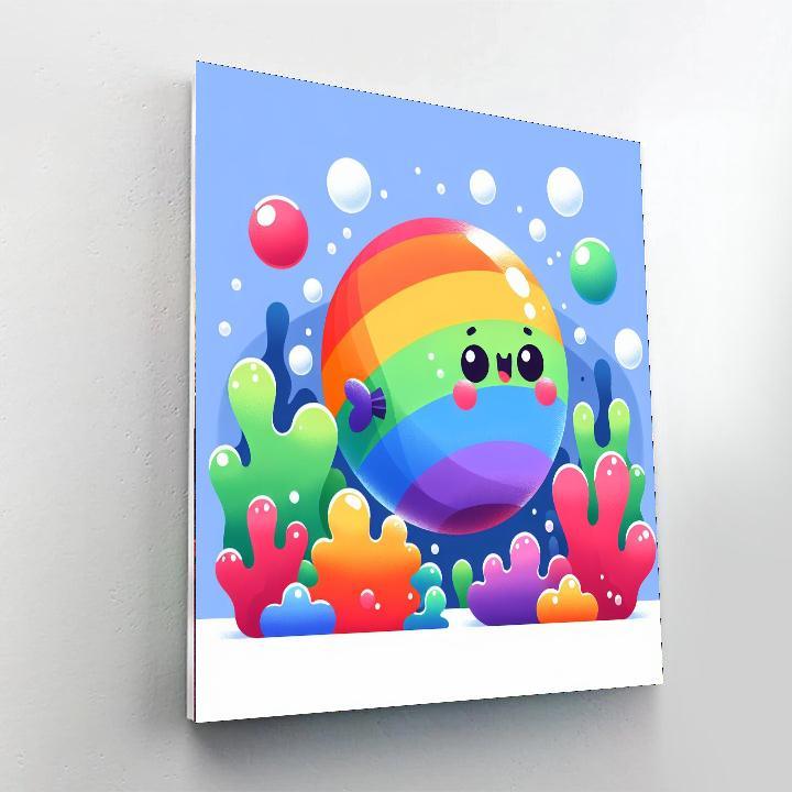 Bubbly Rainbow Fish Paint By Numbers Kits