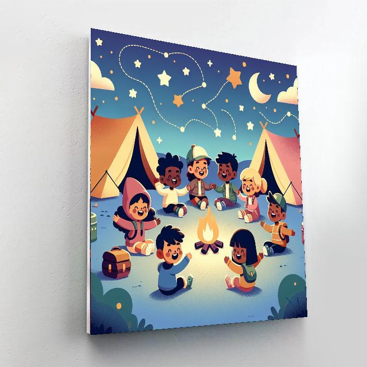 Starry Night Campout Paint By Numbers Art