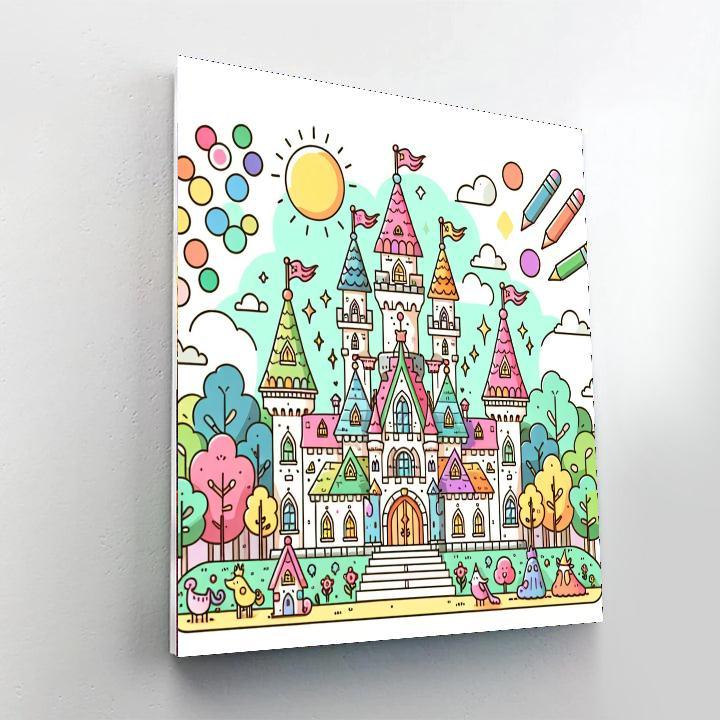 Dazzling Fairy Tale Castle Number Painting