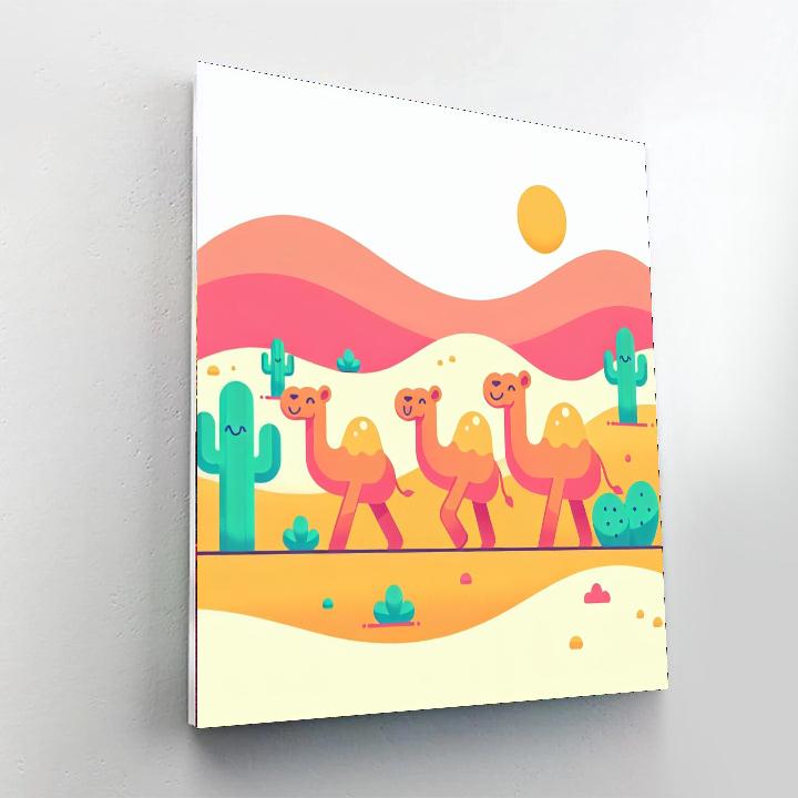 Dazzling Desert Safari Number Painting