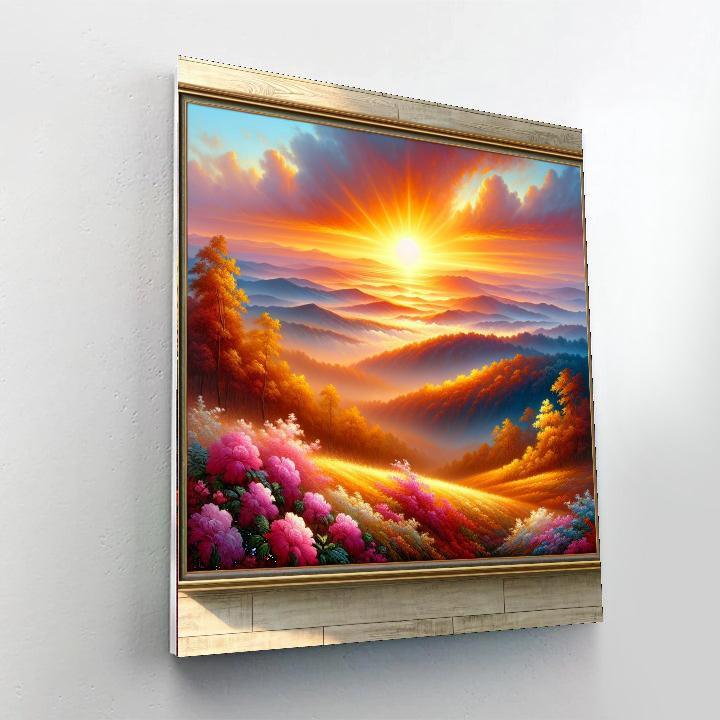 Radiant Sunrise Over The Hills Paint By Numbers