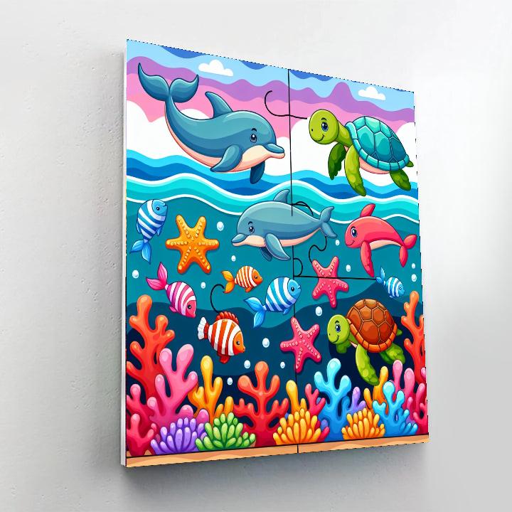 Ocean Life Puzzle Paint By Numbers