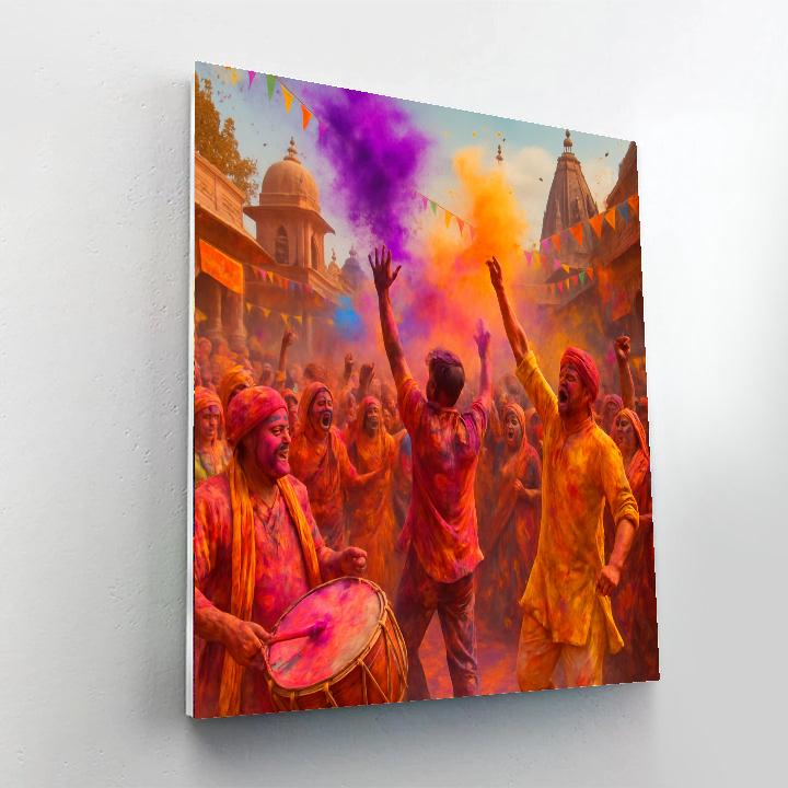 Holi - Vrindavan Number Painting
