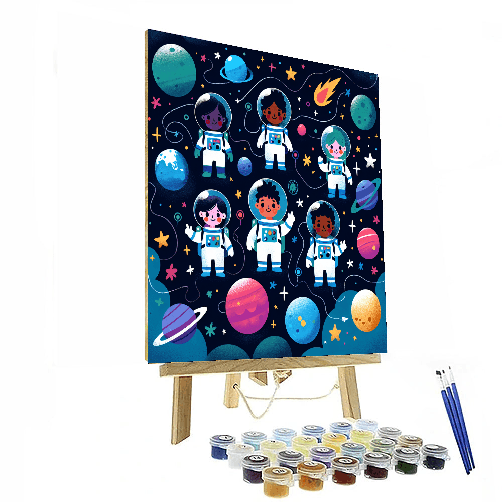 Miniature Space Explorers Number Painting
