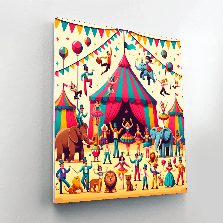 Circus Carnival Celebration Paint By Numbers Kits