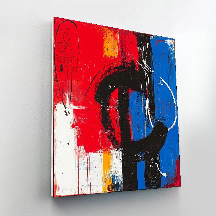 Jean-Michel Basquiat Inspired Symbolic Reflections  Paint By Numbers Kits