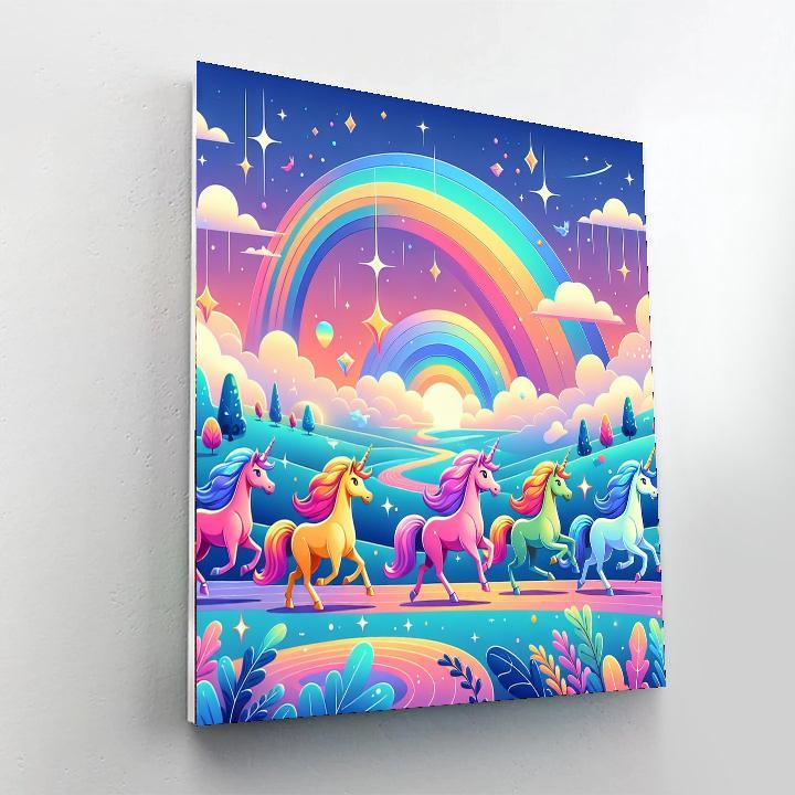 Mystical Unicorn Parade Paint By Numbers