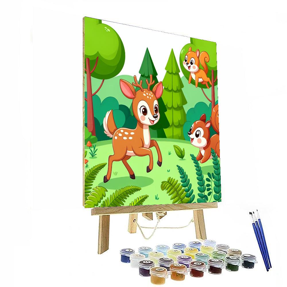 Frolic In The Fern Forest Numbered Painting Kits