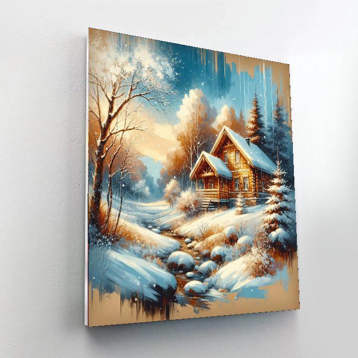 Charming Holiday Cabin Paint By Numbers Kits