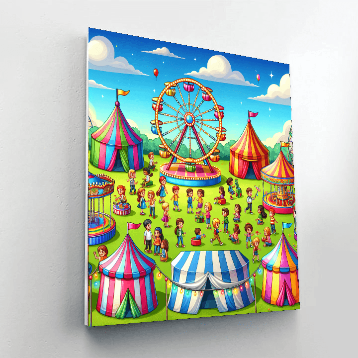 Fun Carnival Adventure Painting Number Kit