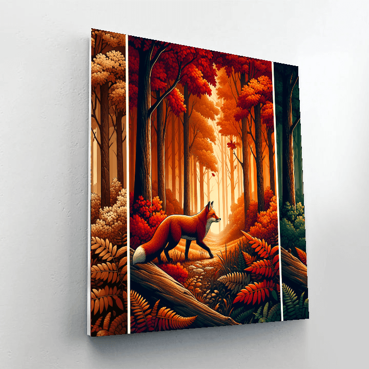 Fox In The Woods DIY Paint By Numbers