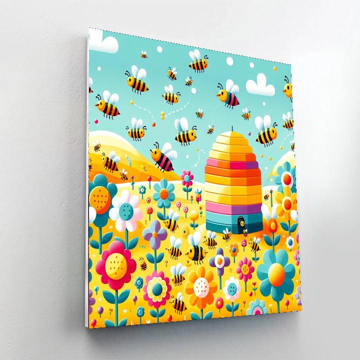 Busy Bee Hive Painting Number Kit