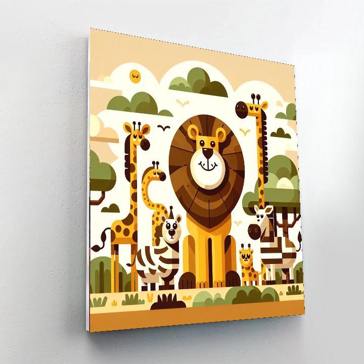 Cheery Jungle Safari Paint By Color