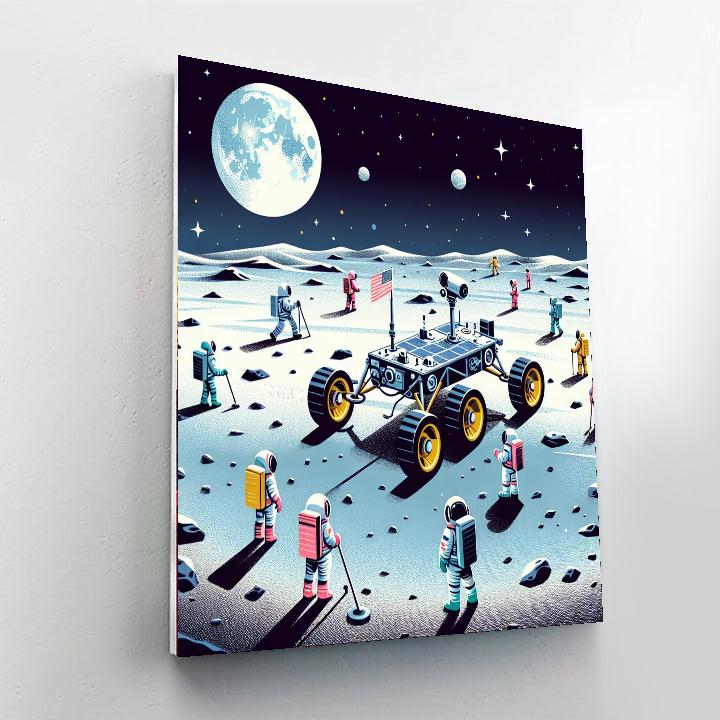 Lunar Rover Expedition DIY Paint By Numbers