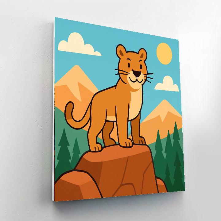 Majestic Mountain Lion Painting By Numbers Kit