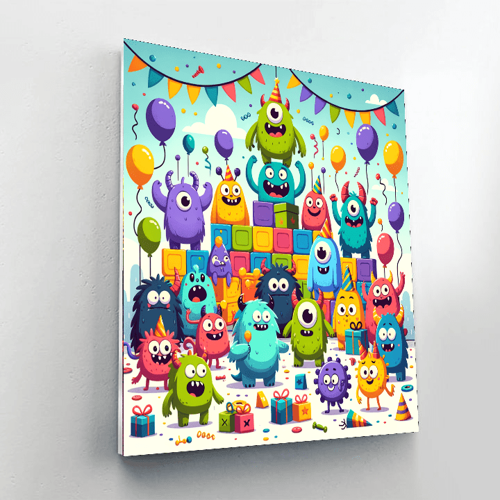 Silly Monster Party Painting By Numbers Kit