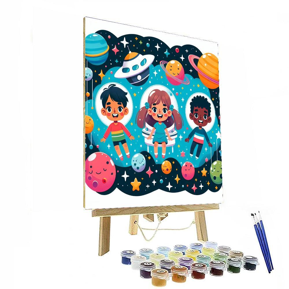 Cheerful Space Station Paint By Numbers