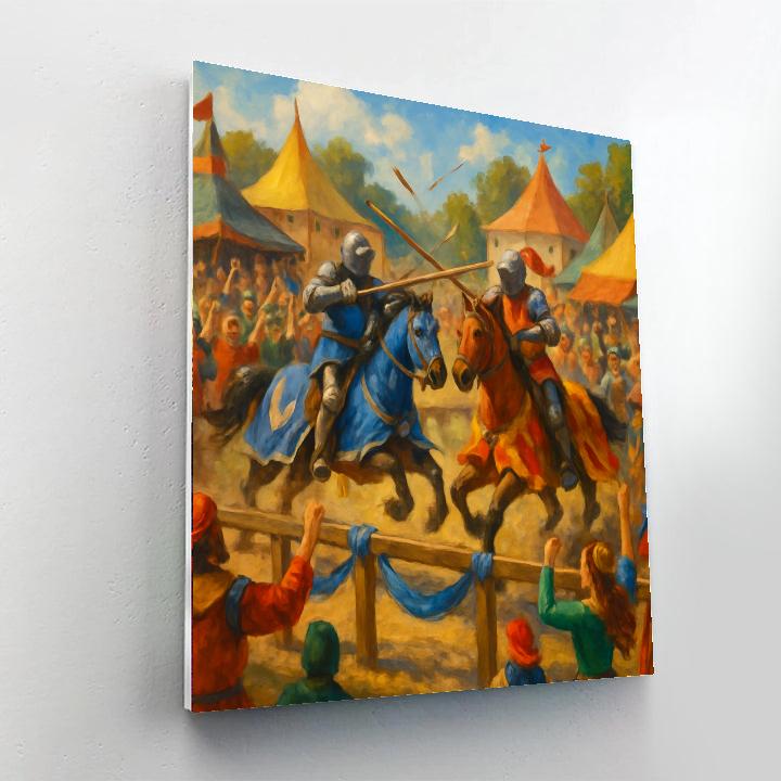 Jousting At The Renaissance Festival Painting By Numbers Kit