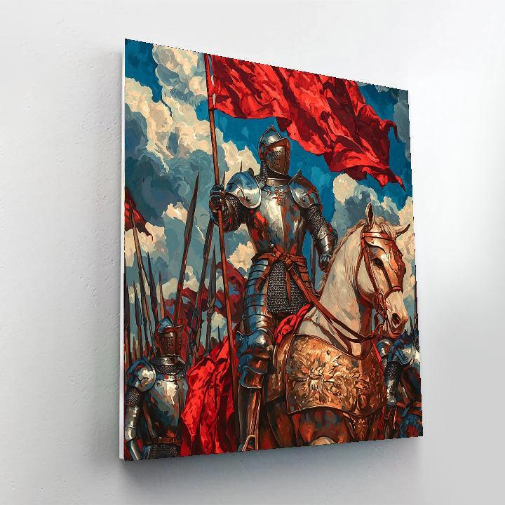 Raphael Inspired Medieval Knights' Valor  Number Painting