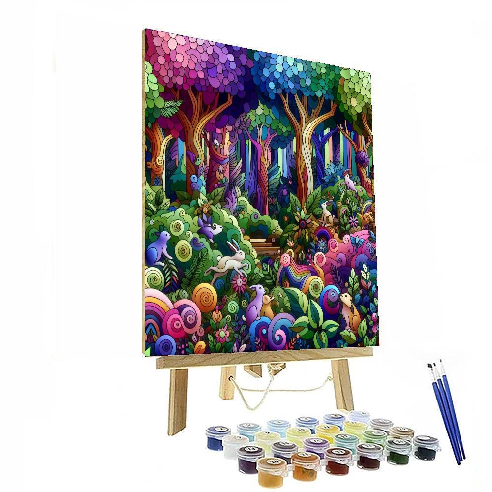 Fanciful Forest Retreat Number Painting