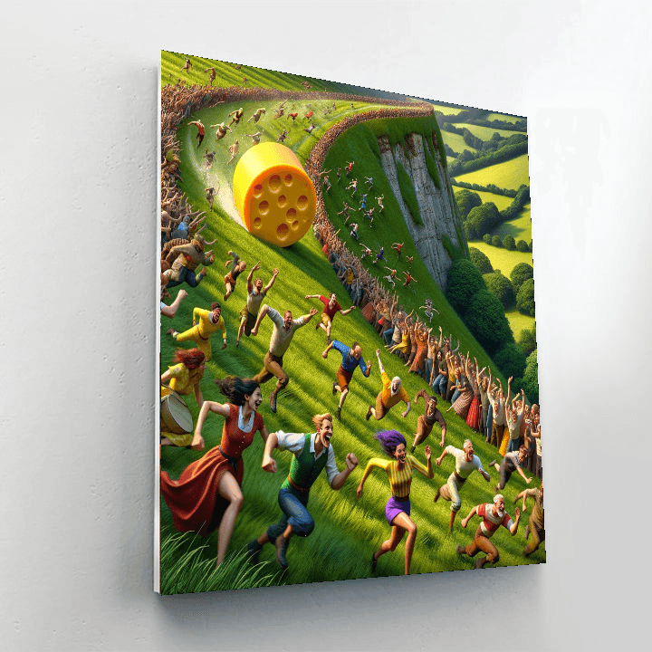 Cheese Rolling - England Number Painting