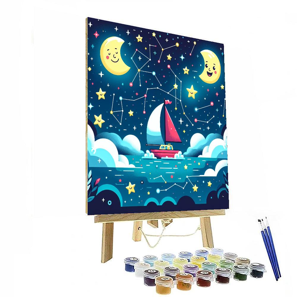 Sailing The Sea Of Stars Painting By Numbers Kit