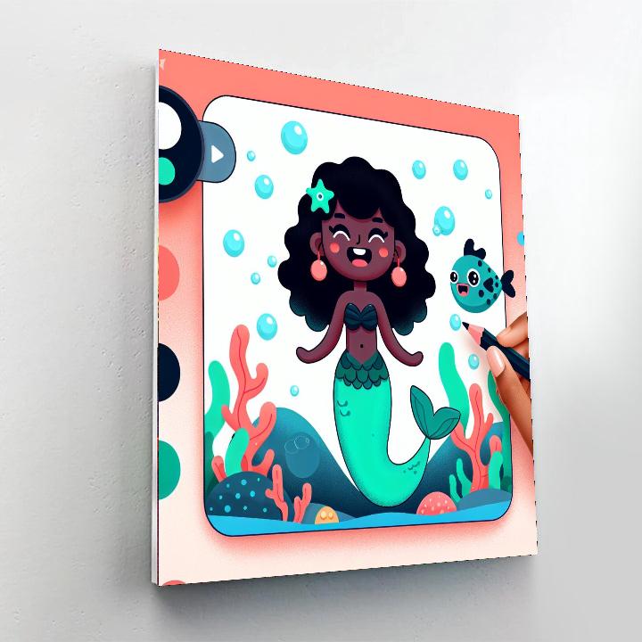 Underwater Adventure With Mermaids Paint By Numbers Kits