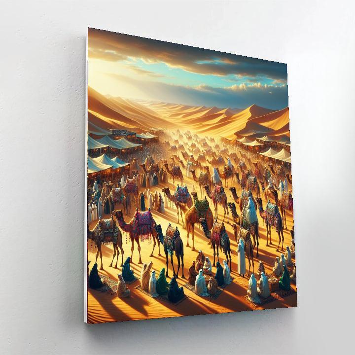 Al Dhafra Camel Festival - Uae Painting By Numbers Kit