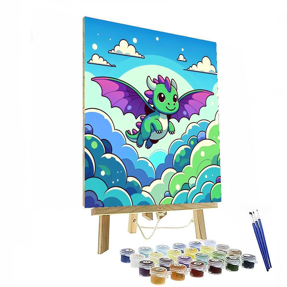 Flying High With Dragons Painting By Numbers Kit